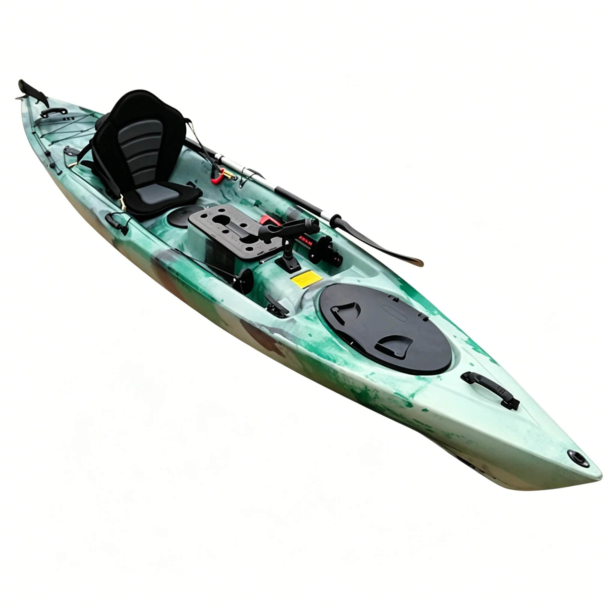 Fishing Kayak Rod Holder - Single Person Polyethylene Pedal Drive Fishing