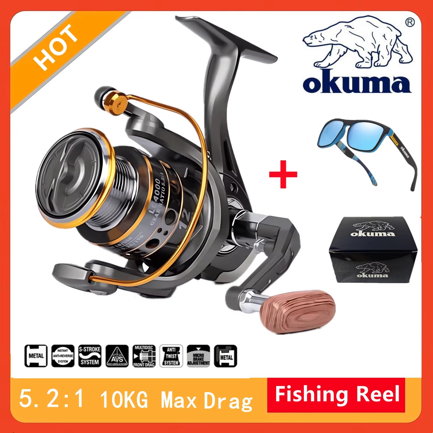 Okuma High Speed 5.2:1 Fishing - Daiwa Reel Fuego ulasan dan harga